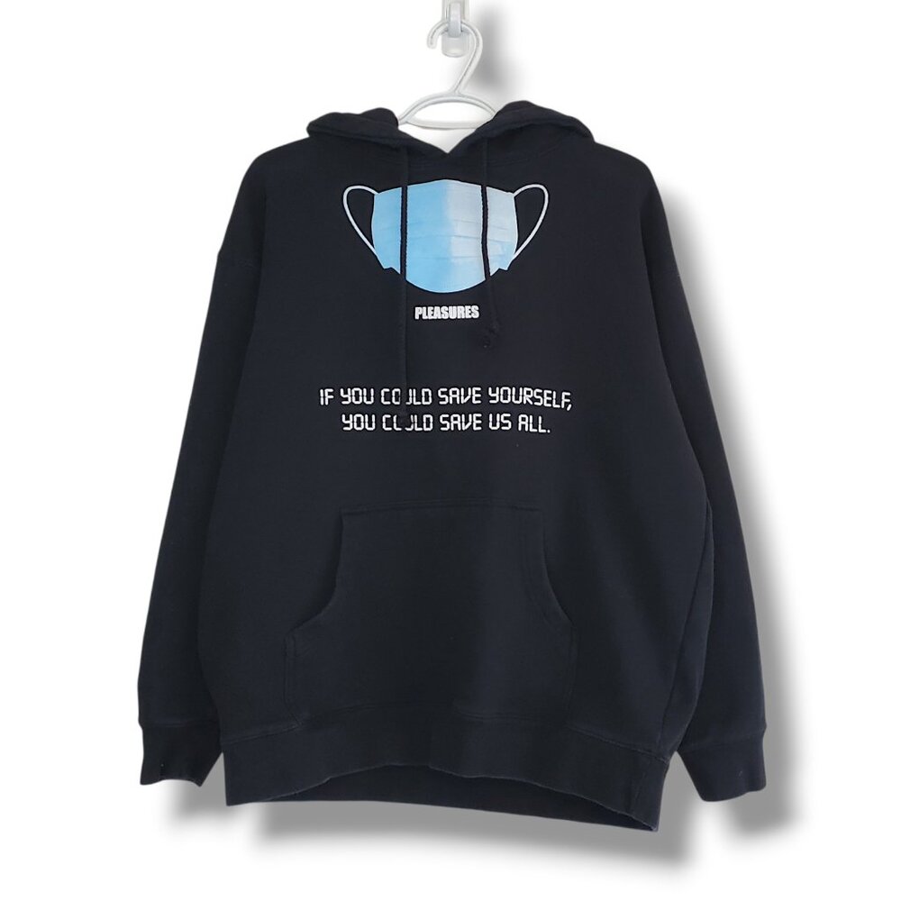 Pleasures Save Yourself Mask Hoodie Sweater Black Size L